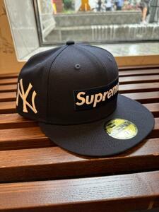 7 1/4 24SS Supreme MLB Teams Box Logo New Era Navy 新品 シュプリーム ボックスロゴ ニューエラ キャップ ネイビー ヤンキース P530