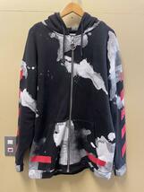 1000円スタート Off-White 16AW White Liquid Spots Hoodie Black S オフホワイト ホワイトリキッド スポーツ フーディー パーカー 黒 P317_画像1