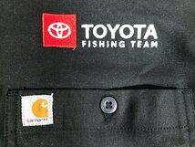 Carhartt カーハート RELAXED FIT TOYOTA トヨタ 企業ロゴ刺繍 サイズ L 半袖 ワークシャツ ブラック メンズ シャツ ユーズド_画像5