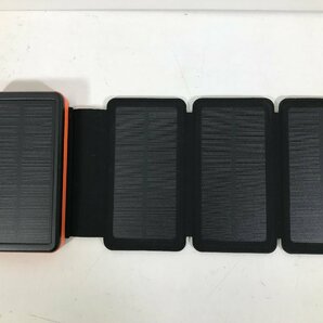 5Star Portable Solar Charger ソーラーチャージャー モバイルバッテリー ソーラパネル 4枚搭載 25000mAh オレンジ ユーズドの画像3