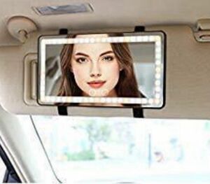 便利アイテム 車内用 女優ミラー 旅行 化粧鏡 車 鏡 ライト USB