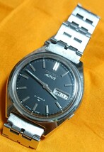 SEIKO セイコー ACTUS アクタス 21石 黒文字盤 アンティーク 自動巻き OH済 メンズ 問題なく稼働しています_画像1