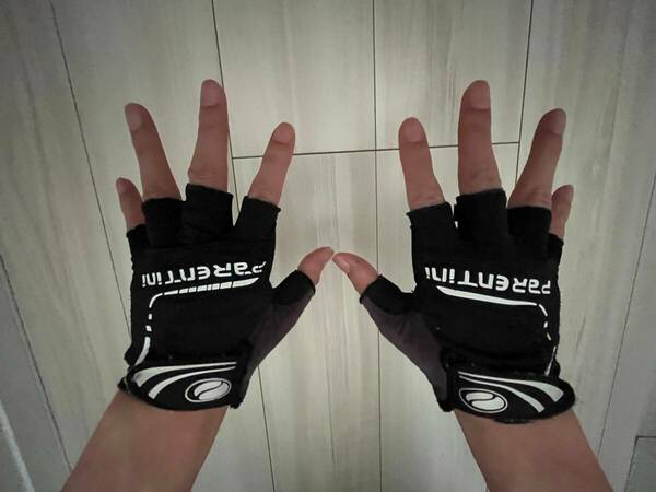 送料無料 Parentini パレンティーニ GLOVE グローブ Sサイズ 日本M ワンオーナー サイクル ハーフ 指切 COLNAGO コルナゴ 美品