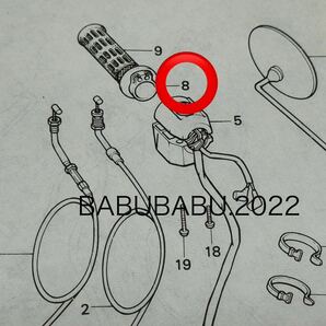 純正スロットルグリップパイプ cb250t cb400t cb250n cb400n cb400d ホーク系の画像2