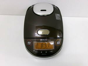 【A005】ジャンク品　象印　ZOJIRUSHI　NP-ZT10型　1.0L　5.5合　圧力IH炊飯ジャー　2020年製　ダークブラウン　通電確認済