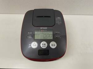 [A156] junk TIGER Tiger pressure IH jar rice cooker JPB-G100 1.0L luster red 2014 year made 