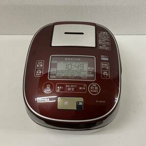 【A137】中古品 TOSHIBA 東芝真空圧力IHジャー炊飯器 RC-10E7VS ディープレッド 1.0L 2019年製 動作確認済の画像1