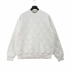 BAL バル 22AW QUILTING CREW SWEAT SHIRT キルティング スウェット L オフホワイト