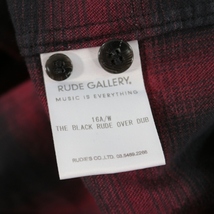 RUDE GALLERY ルードギャラリー 16AW THE BLACK RUDE OVER DUB チェックシャツ 2 レッド_画像4