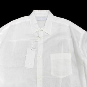 Graphpaper グラフペーパー 23SS Linen L/S Oversized Regular Collar Shirt シャツ F ホワイトの画像4