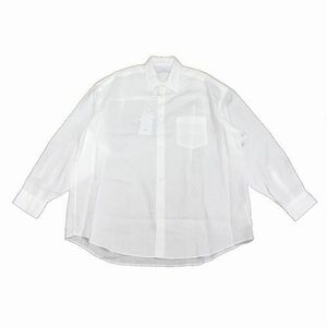 Graphpaper グラフペーパー 23SS Linen L/S Oversized Regular Collar Shirt シャツ F ホワイト