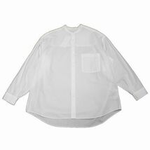 Graphpaper グラフペーパー 22AW Broad L/S Oversized Band Collar Shirt シャツ F ホワイト_画像1