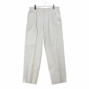 YAECA ヤエカ CHINO CLOTH TROUSERS TUCK TAPERED タック チノ パンツ 34 ホワイト