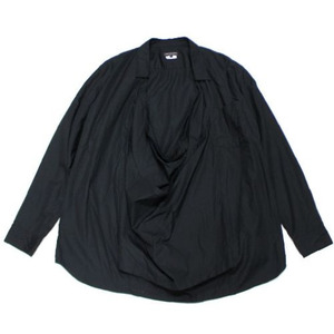 COMME des GARCONS HOMME PLUS コム デ ギャルソン オム プリュス 22AW OVERSIZED DRAPED SHIRT ドレープシャツ L ブラック