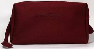 Salvatore Ferragamo, ポーチ , TAM航空アメニティ, レッド, 中古