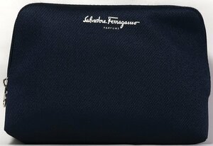 Salvatore Ferragamo, ポーチ , アエロフロート航空アメニティ, ブルー, 中古