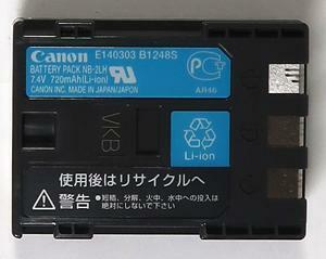 CANON,ビデオカメラ用バッテリー,NB-2LH,純正,中古