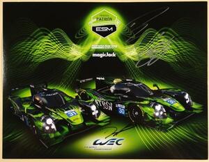 Tequila Patron ESM Racing,ドライバーズ直筆サイン,2015,WEC