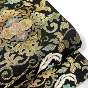 ko..88* China embroidery unused gorgeous * double-woven obi *. good embroidery *