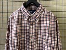 【Ralph Lauren/ラルフローレン】90s Vintage Check B.D.Shirt Oversized 90年代 ビンテージ チェック ボタンダウンシャツ オーバーサイズ_画像2