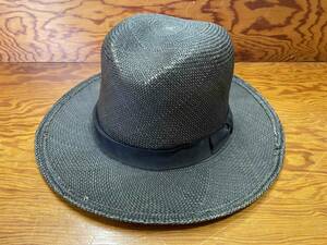 【KIJIMA TAKAYUKI/キジマタカユキ】161338 PANAMA HAT BLACK size3 天然草木 パナマハット ブラック ユニセックス 帽子