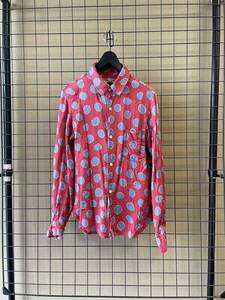 MADE IN ITALY【COMME des GARCONS COMME des GARCONS/コムデギャルソン コムコム】Dot Silk Shirt ドット シルクシャツ ブラウス 伊製