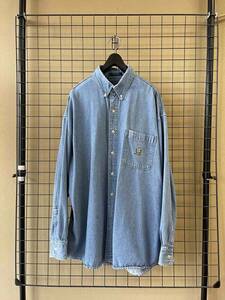 【CHAPS RALPH LAUREN/チャップス ラルフローレン】90s Vintage Big Silhouette B.D. Denim Shirt ビンテージ ボタンダウン デニムシャツ