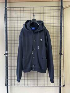 【ADER ERROR/アーダーエラー】Hooded Sweat Jacket BLACK フーデッド スウェット ジャケット ブルゾン フーディー