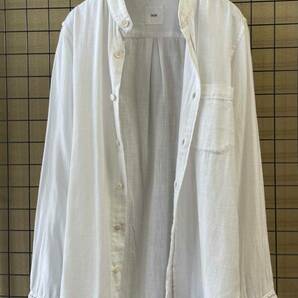 【ts(s)/ティーエスエス】NOT SO HARD WORK Band Collar Cotton Shirt size1 MADE IN JAPAN バンドカラー コットンシャツ ネペンテスの画像3