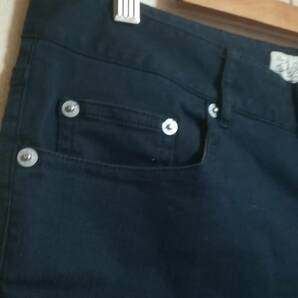 The DUFFER of ST.GEORGE 「GUM STRETCH LIGHT」SUPER SKINNY 5PKT PT：超伸縮「ガムストレッチ」スーパースキニー 5ポケットパンツ 黒の画像3