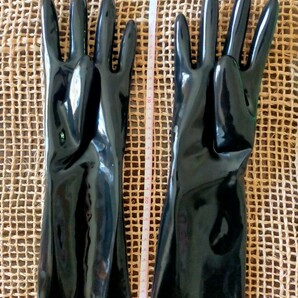 ラテックスグローブ ラバー手袋 ブラックSサイズ 新品・未開封の画像3