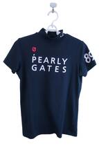 PEARLY GATES(パーリーゲイツ) 半袖ハイネックシャツ 紺 レディース 1 055-0167304 ゴルフ用品 2404-0069 中古_画像1