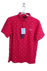 【未使用品】Callaway(キャロウェイ) ポロシャツ 赤星 メンズ LL 241-7157506 ゴルフ用品 2404-0212 新品