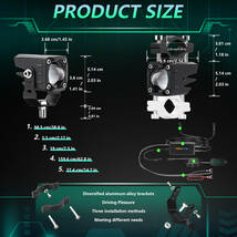 フォグランプ バイク リレーハーネス付き ステー付き*3 LEDフォグランプ DC12-30V汎用 LED作業灯補助灯 ワークライト バイク オートバイク_画像2
