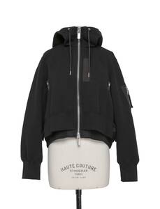 sacai サカイ Sponge Sweat Hoodie スポンジスエット パーカー ブラック サイズ3 新品タグ付き