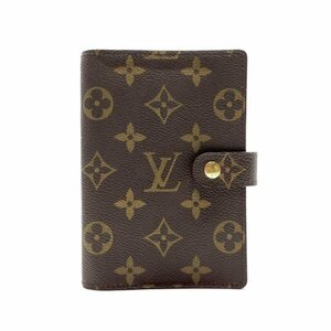 LOUIS VUITTON ルイヴィトン R20005 アジェンダPM 手帳 スケジュール帳 モノグラム 6穴式 ブラウン 茶色 PVCレザー 管理RY24000987