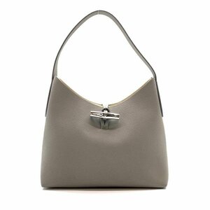 美品 LONGCHAMP ロンシャン ロゾ M ショルダーバッグ ワンショルダー タートルドープ グレージュ レディース かばん 管理RY24000978