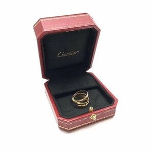 Cartier カルティエ トリニティリング K18 750 PG YG WG ゴールド 3連 指輪 #49 約9号 アクセサリー ジュエリー レディース 管理RY24001418の画像10