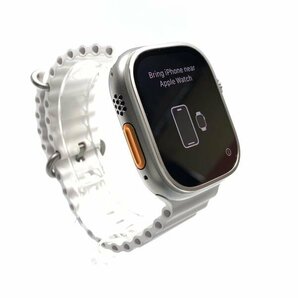 Apple Watch Ultra 49mm GPS+Cellularモデル MQFN3J/A A2684 スマートウォッチ チタニウムケース/ホワイトオーシャンバンド 管理RY24000962の画像3