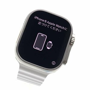 Apple Watch Ultra 49mm GPS+Cellularモデル MQFN3J/A A2684 スマートウォッチ チタニウムケース/ホワイトオーシャンバンド 管理RY24000962の画像1