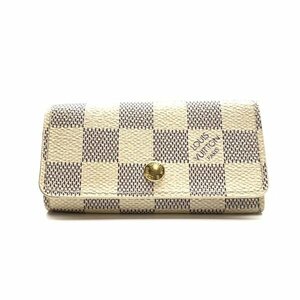 LOUIS VUITTON ルイヴィトン N60020 ミュルティクレ4 キーケース キーリング 4連 ダミエアズール 鍵 メンズ レディース 管理RY24001641