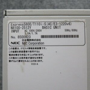 NEC Express5800/T110i-S Xeon E3-1220 v6 3GHz 8GB DVD-ROM サーバー ジャンク A59985の画像4