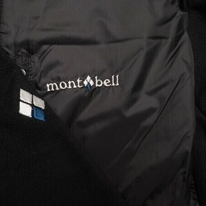 新品正規 mont-bell モンベル マイクロフリース×リップストップ ハイブリッドジャケット メンズ105(XL)ブラック(BLACK) 直営購入 WUJF601の画像7