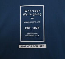 新品正規 Marmot マーモット 海外限定 吸汗速乾 UVカット Peter Round 半袖 Tシャツ100(L)ブルー(BL) 直営店購入 TSM0009_画像4