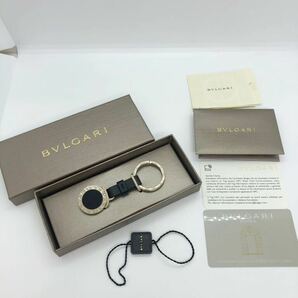 1円 BVLGARI ブルガリ キーリング キーホルダー チャーム レザー 32764 未使用品の画像1