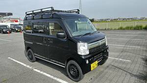 エブリィ 車中泊 DA17V ターボ 5MT 4WD ナビ ETC リフトアップ　ルーフキャリア