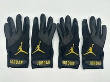 JORDAN ジョーダン 野球 両手 バッティンググローブ ブラックxゴールド Size-S　2セット まとめ売り_画像1