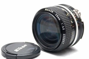 Nikon Nikon original NIKKOR 28mm single burnt point high class wide lens 1:3.5 rare operation goods (Ai)