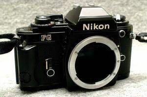 ( beautiful )Nikon Nikon former times high class single‐lens reflex camera FG( black ) body rare operation goods ( corrosion less )