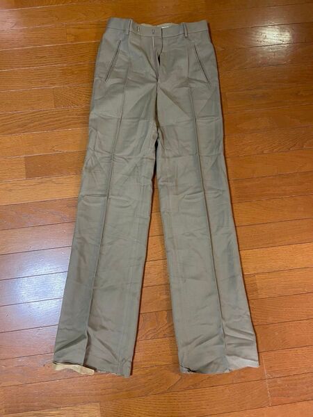 70年代 フランス軍 ARMY セレモニーパンツ カーキ センタープレス